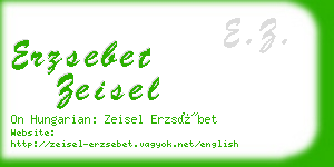 erzsebet zeisel business card